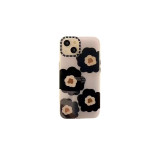 Vintage Black Flower Mirror Mobile Phone Case