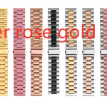 Applicable Watch Stainless Steel Metal Three-bead Strap