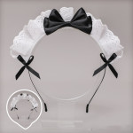 Japanese Lolita Headdress Lolita Hair Accessories Two-dimensional Lace Bow Maid Headband Anime Decor