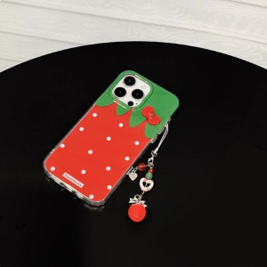Ins Red Strawberry Silicone Anti Drop Phone Case