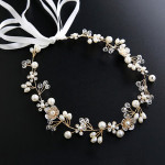 Gold And Silver Crystal Gauze Dress Accessories Headdress