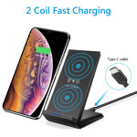 15W Fast Wireless Charger Dock Fast Wireless Charger,Wireless Charging Stand,2 In 1 Wireless Charger Phone Holder For All Mobile Phones With Wireless Charging