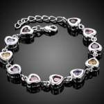 Women's Love Shaped Zircon Bracelet