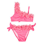 Swimsuit Female Split Baby Pink Lace Swimsuit Wholesale Foreign Trade Cross-Border Children'S Bikini