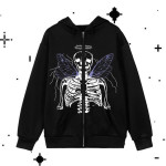 Spider Rhinestone Print Tide With The Same Cardigan Jacket