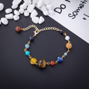 Women's Fashion Cosmic Galaxy Solar System Eight Planets Bracelet