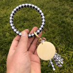 Leather Bracelet Year Of The Tiger Zebra Fringe Pendant Bracelet