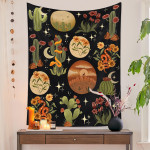 European Retro Mushroom Hanging Cloth Plant Homestay Tapestry