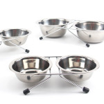 Stainless Steel Bowl For Pet Non Slip Band Bracket