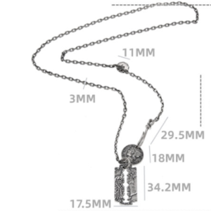 S925 Sterling Silver Morgan Blade Necklace