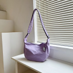 One Shoulder Bag Simple Solid Color Dumpling Vintage