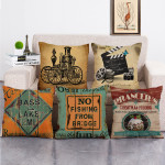 Factory Direct Supply Linen Vintage Flannel Printed Pillowcase