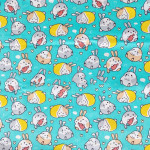 Ocean Rabbit Childhood Baby Cotton Twill Cartoon Fabric