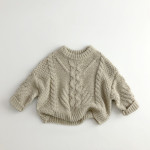 Children's Sweater Western Fried Dough Twists Coarse Knit