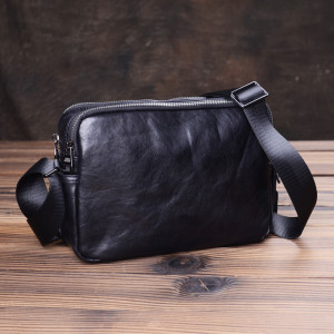 Genuine Leather Shoulder Bag Men's Cross-body Retro Handmade