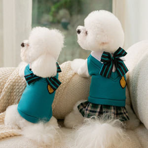 Pet Dog College Style Uniform Bow Tie Set