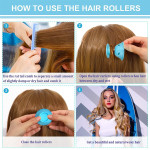 10Pcs Silicone Hair Curlers Heatless Magic Hair Rollers No Clip Curling Tool L S Random Color