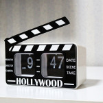 Retro Movie Clapper Board Flip Clock