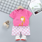 Summer Cotton Children's Short-sleeved Shorts Suit