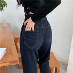 Fleece Plus Size High Waist Loose Dark Harem Jeans