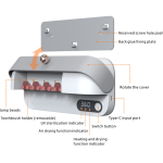 Simple Household Smart Wall-mounted Sterilizer Cover Air-dried Toothbrush Holder