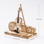 Robotime ROKR Violin Capriccio Model 3D Wooden Puzzle Easy Assembly Kits Musical DIY Gifts For Boys&Girls Building Blocks TG604K