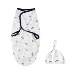 Cotton Baby Towel Anti-startle Swaddling Sleeping Bag Containing Beanie