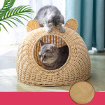 Imitation Rattan Semi-enclosed Cat Pet Kennel