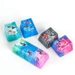 Scenery Koi Backspace Resin Keycaps For Cherry Mx Switch