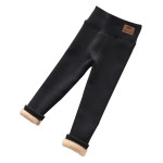 Girls' Velvet Padded Leggings High Waist Warm-keeping Pants