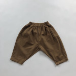 Children's Solid Color Casual Pants Casual Literary Style Elastic