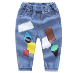 New Printed Boys Denim Long Tide Hot Sale