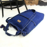 Retro Shoulder Bag Canvas Denim Shopping Bag