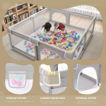 Baby Playpen With Mat Activity Centre Indoor Outdoor Baby Fence Toddlers Babies