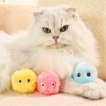 Kitty Calling Ball Toy Light-emitting Cat Teasing Ball Catnip Sound Molar Long Lasting Self-Hi Relieving Stuffy Pet Toy