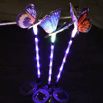 3 Pcs Butterfly Garden Solar Lights Decorative Landscape Lighting Outdoor Waterproof Butterfly Solar Powered Lights For Path Lawn Patio