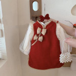 Air Vest Skirt Plush New Year Suit Skirt Two-piece Set