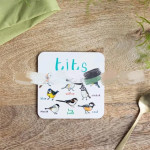 Bird Pun Coasters Fun Square Drink Coaster For Children Wooden And PVC Cup Mats Home Kitchen Decor