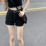 Women's High Waist Skinny Denim Shorts