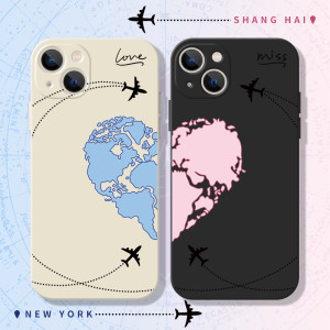 Aircraft Illustrator Suitable For 4 Phone Case I13promax Cute 12 Liquid Silicone 11 Soft Shell