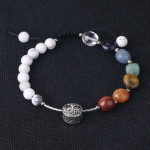 Natural Stone Colorful Crystal Braided Women's Amethyst Bracelet Hand String