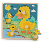 Wooden Children's Dowel Pin Hand Holding Puzzle Board Toys