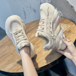 Foreign Trade Factory Original Order Processing Withdrawal Cabinet Rainbow Daddy Shoes Sports Shoes Women's Thick-Soled Increased Casual Leather White Shoes