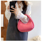 Woven Tote Cute Solid Color Fashion All-match Handbag