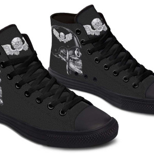 Printed Couple High-top Canvas Shoes