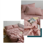Pure Color Washed Cotton Quilt Cover Single Product