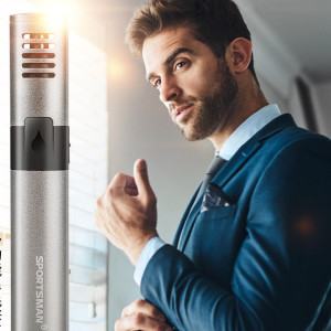 Metal Aluminum Tube Body Nose Hair Shaving Device USB Rechargeable
