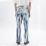 Hand-Heavy Washed Micro-Flare Jeans