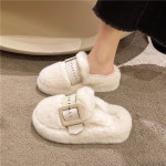 Women's Thick Bottom Plush Plush Slippers Outerwear