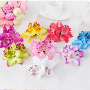 Double orchid flower of Thailand bride wedding flower hairpin beach holiday photo photo hair accessories factory